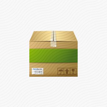 Cardboard Box Green Icon