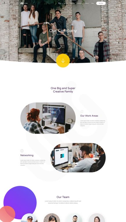 Flow Joomla Template About Layout