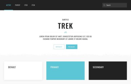 Trek Joomla template UI Elements in Default Style