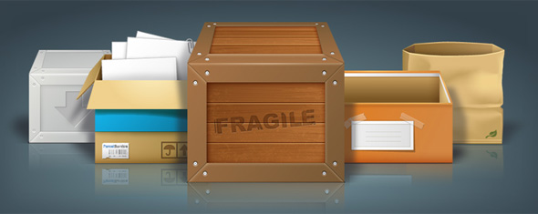 Boxes Icon Set - Released for August 2010