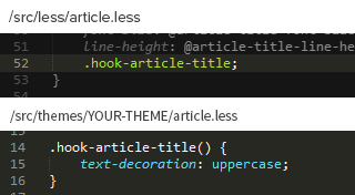 Use hooks to create new declarations
