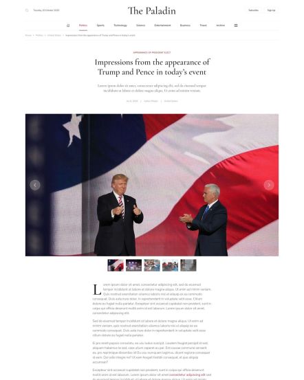Paladin WordPress theme Post Slideshow Layout