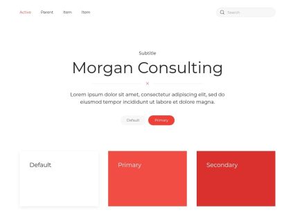 Morgan Consulting WordPress Theme White Red Style