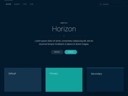 Horizon Joomla Template Dark Turquoise Style