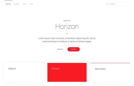 Horizon WordPress theme UI Elements in Default Style