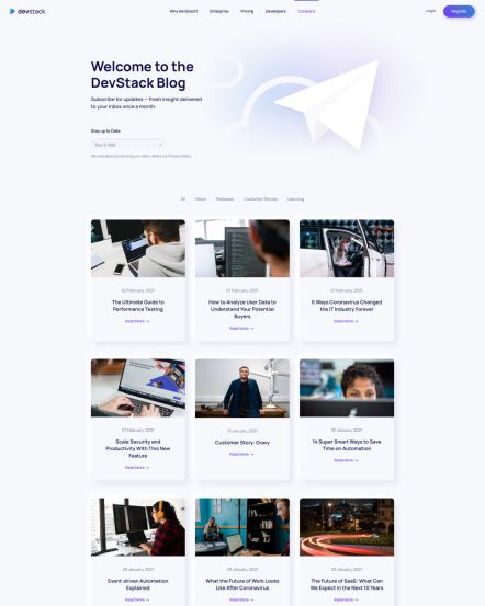 DevStack Joomla template Post Index Layout