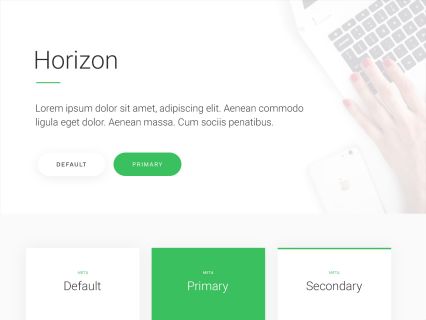 Horizon Joomla Template White Green Style