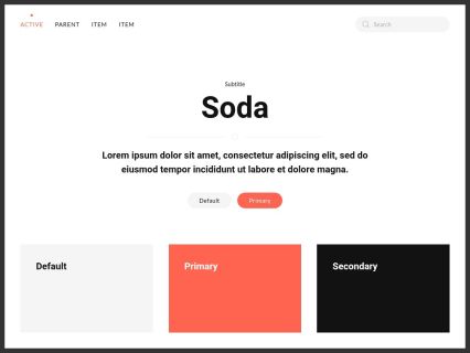 Soda WordPress Theme White Red Style
