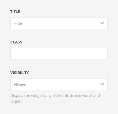 Default options