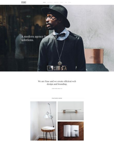 Fuse Joomla template Home Layout