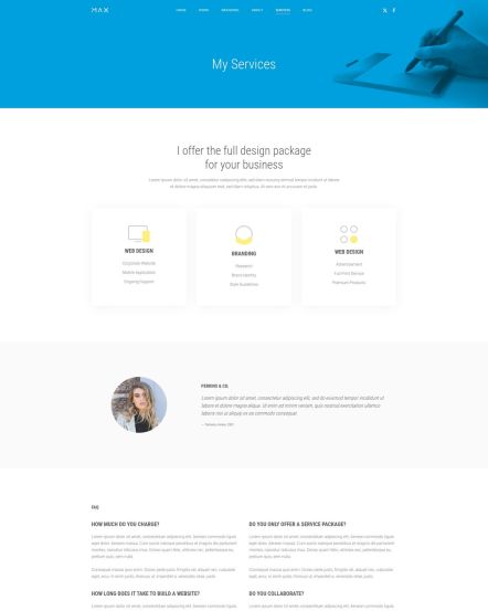 Max Joomla template Services Layout