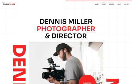 Dennis Miller WordPress theme Home Page in Default Style