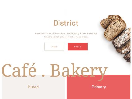 District Joomla Template White Red Style