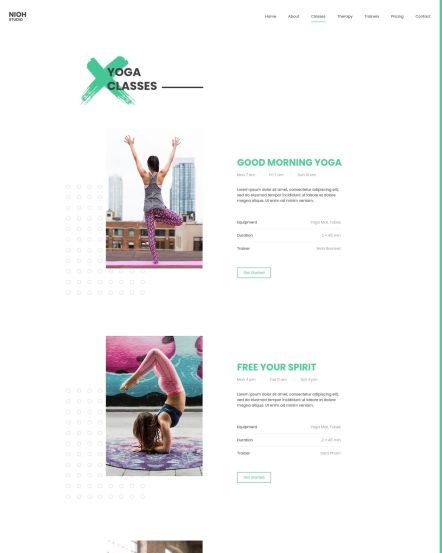 Nioh Studio WordPress theme Service Post Layout