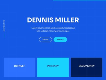 Dennis Miller WordPress Theme Colored Blue Style