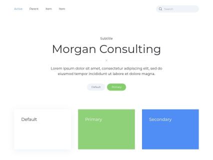 Morgan Consulting WordPress Theme White Green Style