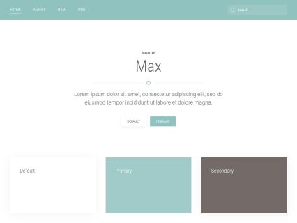 Max WordPress Theme White Turquoise Style