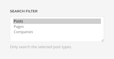 Filter by post type