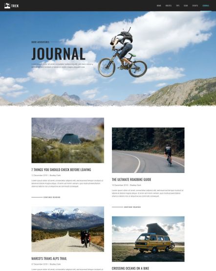 Trek Joomla template Post Index Layout