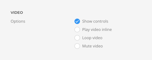 Video options