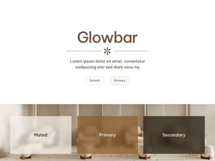 Glowbar Joomla Template White Brown Style