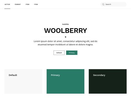 Woolberry WordPress Theme White Green Style