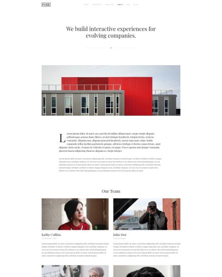 Fuse Joomla template About Layout