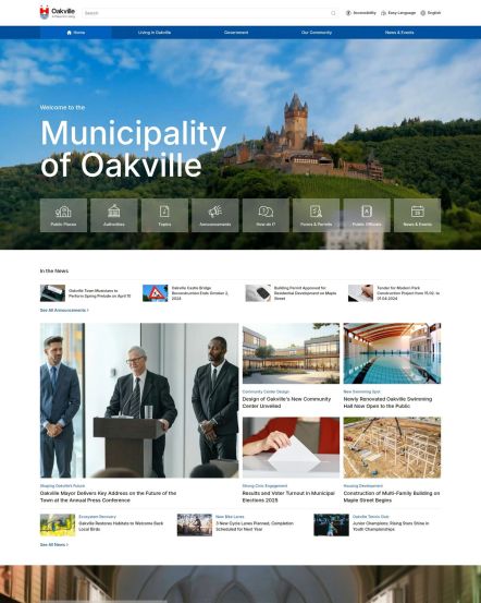 Oakville Joomla template Home Layout