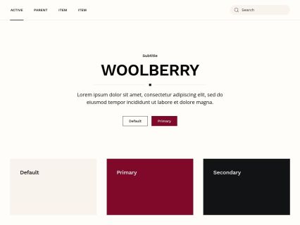 Woolberry WordPress Theme Light Red Style