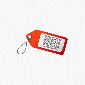Tag Red Barcode Icon