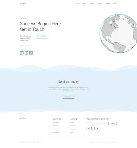 Summit Joomla template Contact Layout