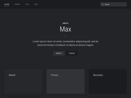 Max Joomla Template Dark Black Style