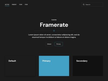 Framerate WordPress Theme Dark Blue Style