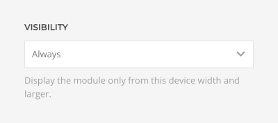 Default options