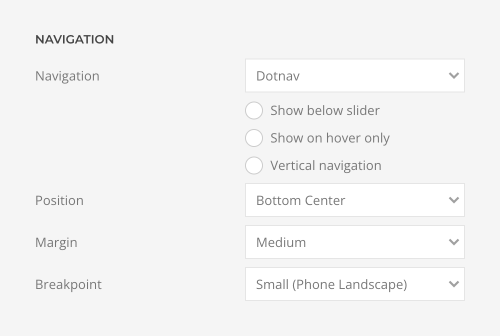 Overlay slider dotnav