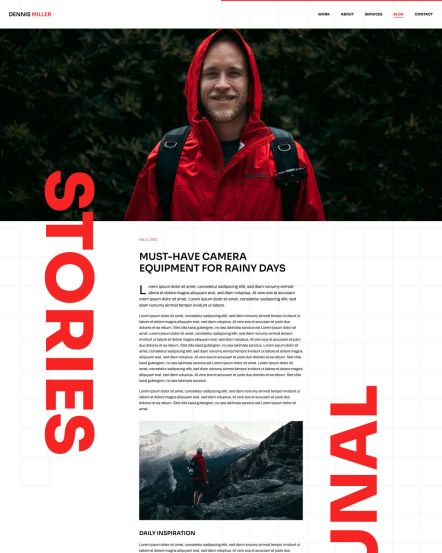 Dennis Miller WordPress theme Post Layout