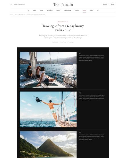 Paladin WordPress theme Post Gallery Layout
