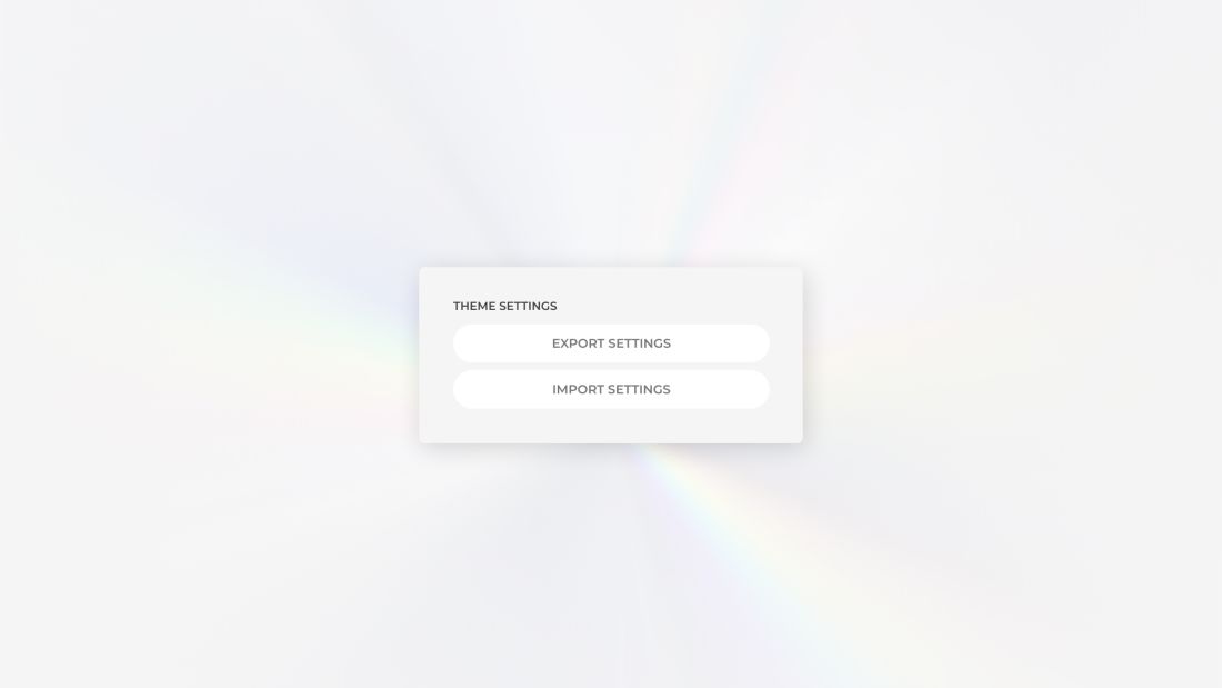 Export and Import Settings
