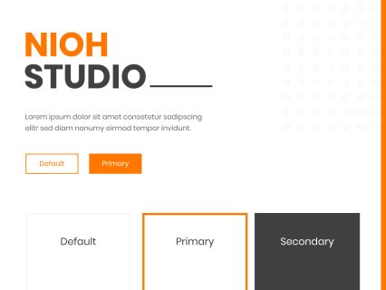 Nioh Studio WordPress Theme White Orange Style