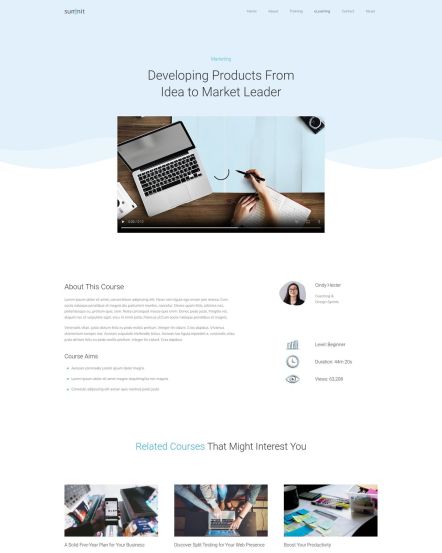 Summit Joomla template Course Post Layout