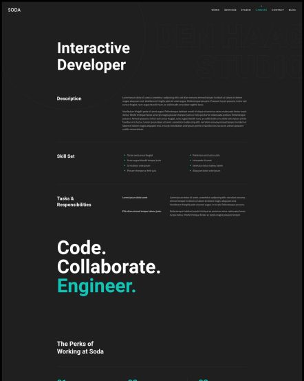 Soda Joomla template Job Description Layout