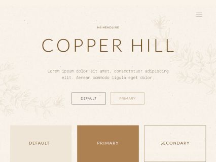 Copper Hill WordPress Theme Light Beige Style