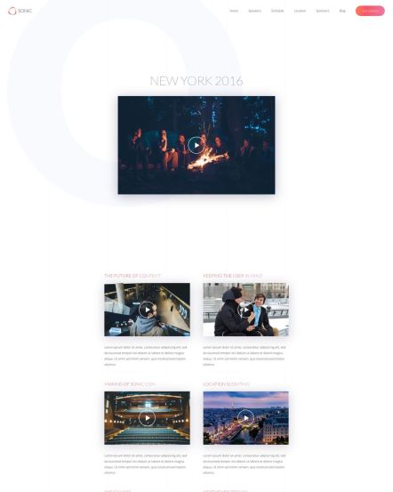 Sonic Joomla template Past Events Layout
