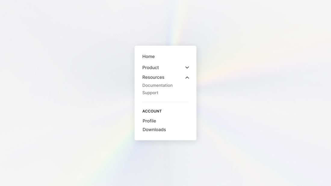 Sidebar and Accordion Menus