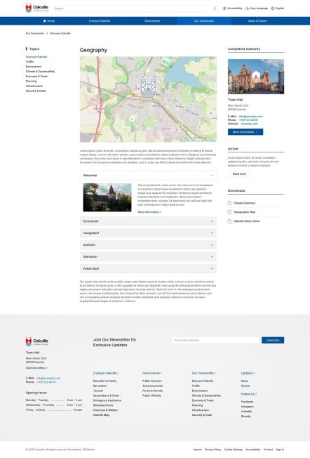 Oakville Joomla template Topic Post Layout