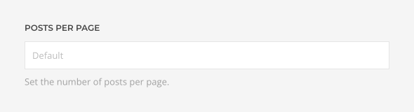 Posts per page