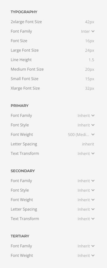 Global font options