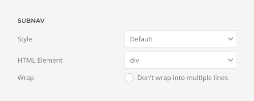 Subnav style