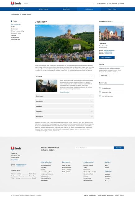 Oakville Joomla Template Post Custom Layout