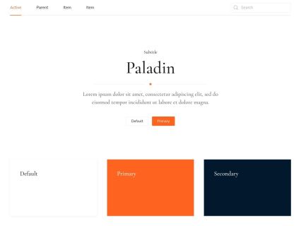 Paladin Joomla Template White Orange Style